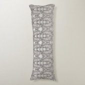 Zilveren  Modern Body Pillow Lichaamskussen (Voorkant Verticaal)