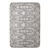 Zilveren  moderne badmat (Voorkant Verticaal)
