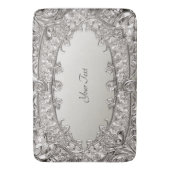 Zilveren moderne badmat (Voorkant Verticaal)