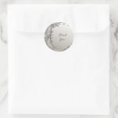 Zilveren moderne bruiloft Sticker (Tas)