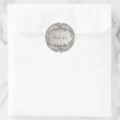 Zilveren moderne bruiloft Sticker (Tas)