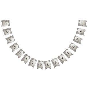 Zilveren  moderne Bunting Flag Vlaggetjes