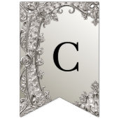 Zilveren moderne Bunting Flag Vlaggetjes (Eerste vlag)