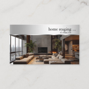 Zilveren Moderne Decorator Home Staging Visitekaartje