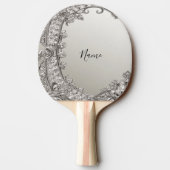 Zilveren  moderne Ping Pong Paddle Tafeltennisbatje (Achterkant)