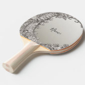 Zilveren  moderne Ping Pong Paddle Tafeltennisbatje (Voorkant Gekanteld)