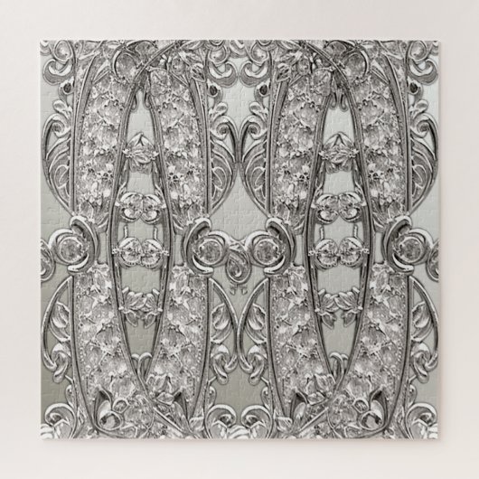 Zilveren  moderne puzzel (Verticaal)