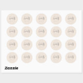Zilveren moderne script 70ste verjaardag champagne ronde sticker (Vel)