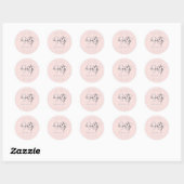 Zilveren moderne script 90ste verjaardagsfeestje B Ronde Sticker (Vel)