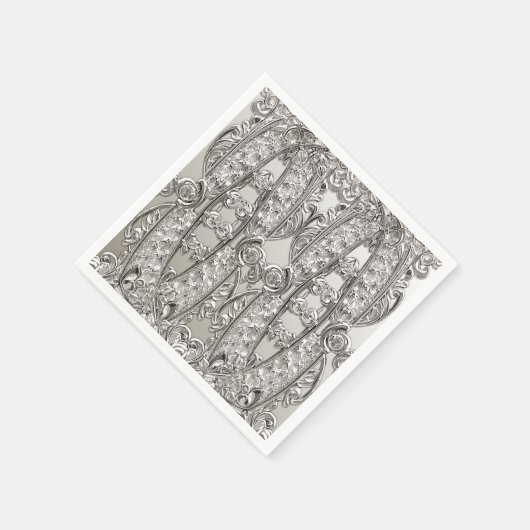 Zilveren moderne servetten (Hoek)