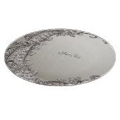 Zilveren  moderne snijplank (Hoek)