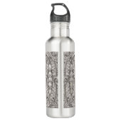 Zilveren  moderne waterfles (Achterkant)