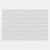 Zilveren & moderne witte kerstboom inpakpapier vel (Voorkant 2)