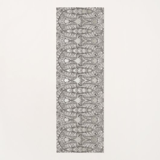 Zilveren  moderne yogamat (Voorkant)