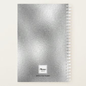 Zilveren monogram foto elegant 2025 planner (Achterkant)