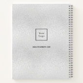 Zilveren monogram initiaal bedrijfslogo notitieboek (Achterkant)