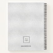 Zilveren monogram initiaal bedrijfslogo notitieboek (Achterkant)