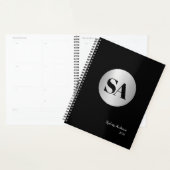 Zilveren Monogram Logo Agenda Planner (Display)
