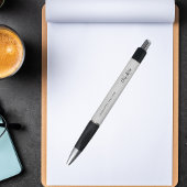 Zilveren monogram naam script pen