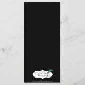 Zilveren Monogram Polka Dots Bruiloft Menu (Achterkant)