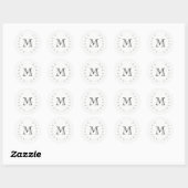 Zilveren Monogram Sticker (Vel)