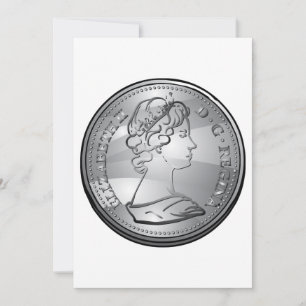 Zilveren Munt Koningin Portret Kaart