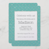 Zilveren Munt Zeemeermin Verjaardag Kaart (Voorkant / Achterkant)