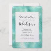 Zilveren Munt Zeemeermin Verjaardag Kaart (Voorkant)