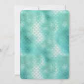 Zilveren Munt Zeemeermin Verjaardag Kaart (Achterkant)