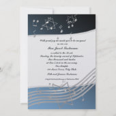 Zilveren muziek in de lucht kaart (Achterkant)