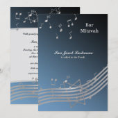 Zilveren muziek in de lucht kaart (Voorkant / Achterkant)