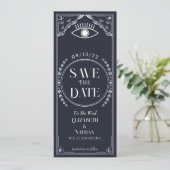  zilveren mystieke tarot Kaart Save the Date (Staand voorkant)