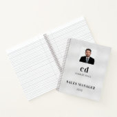 Zilveren naam initials foto bedrijf notitieboek (Binnen)