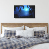 zilveren nacht canvas afdruk (Insitu (Slaapkamer))