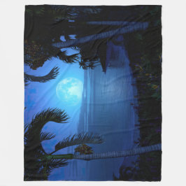 zilveren nacht fleece deken