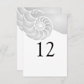 Zilveren Nautilus Shell Strand Bruiloft (Voorkant / Achterkant)