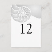 Zilveren Nautilus Shell Strand Bruiloft (Voorkant)