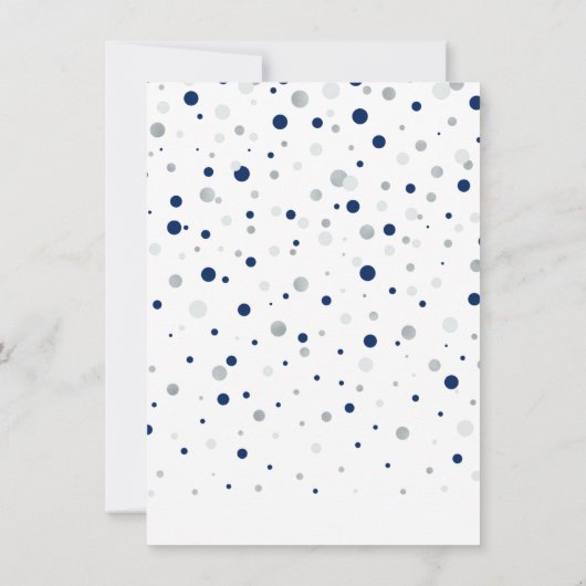 Zilveren & Navy ballonnen | Partij Dank u Nota Kaa Bedankkaart (Achterkant)