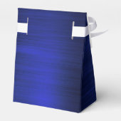 Zilveren Navy Blauwe Glitters Schitter Monogram Na Bedankdoosjes (Achterkant)