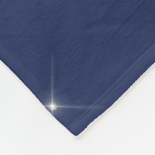 Zilveren Navy Blauwe Meisjesachtige Glitter Schitt Fleece Deken (Hoek)