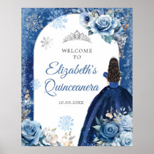 Zilveren Navy Blue Winter Sneeuwvlok XV Anos Welko