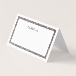 Zilveren nep glitters kader blanco placecard kaart