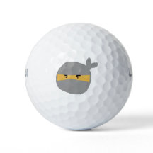 Zilveren ninja golfbal