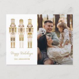 ZILVEREN NOTENKRAKERS MET FOTO KERSTBERICHTEN BRIEFKAART