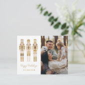 ZILVEREN NOTENKRAKERS MET FOTO KERSTBERICHTEN BRIEFKAART (Staand voorkant)