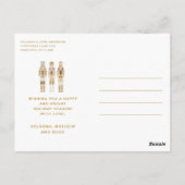 ZILVEREN NOTENKRAKERS MET FOTO KERSTBERICHTEN BRIEFKAART (Achterkant)