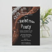 Zilveren Nuggets & Bruine Smoke Veil Kerstmis Kaart (Staand voorkant)