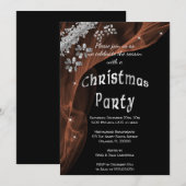 Zilveren Nuggets & Bruine Smoke Veil Kerstmis Kaart (Voorkant / Achterkant)