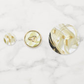 Zilveren of gouden Abstracte bloemen op zijde - Zi Confetti (Achterkanten)