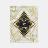 Zilveren of gouden Abstracte bloemen op zijde - Zi Fleece Deken (Voorkant)